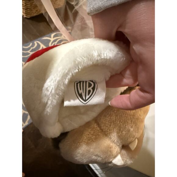 Looney Tunes Taz Plush Christmas Stocking Warner Bros Santa Hat VTG Holiday - Picture 4 of 4